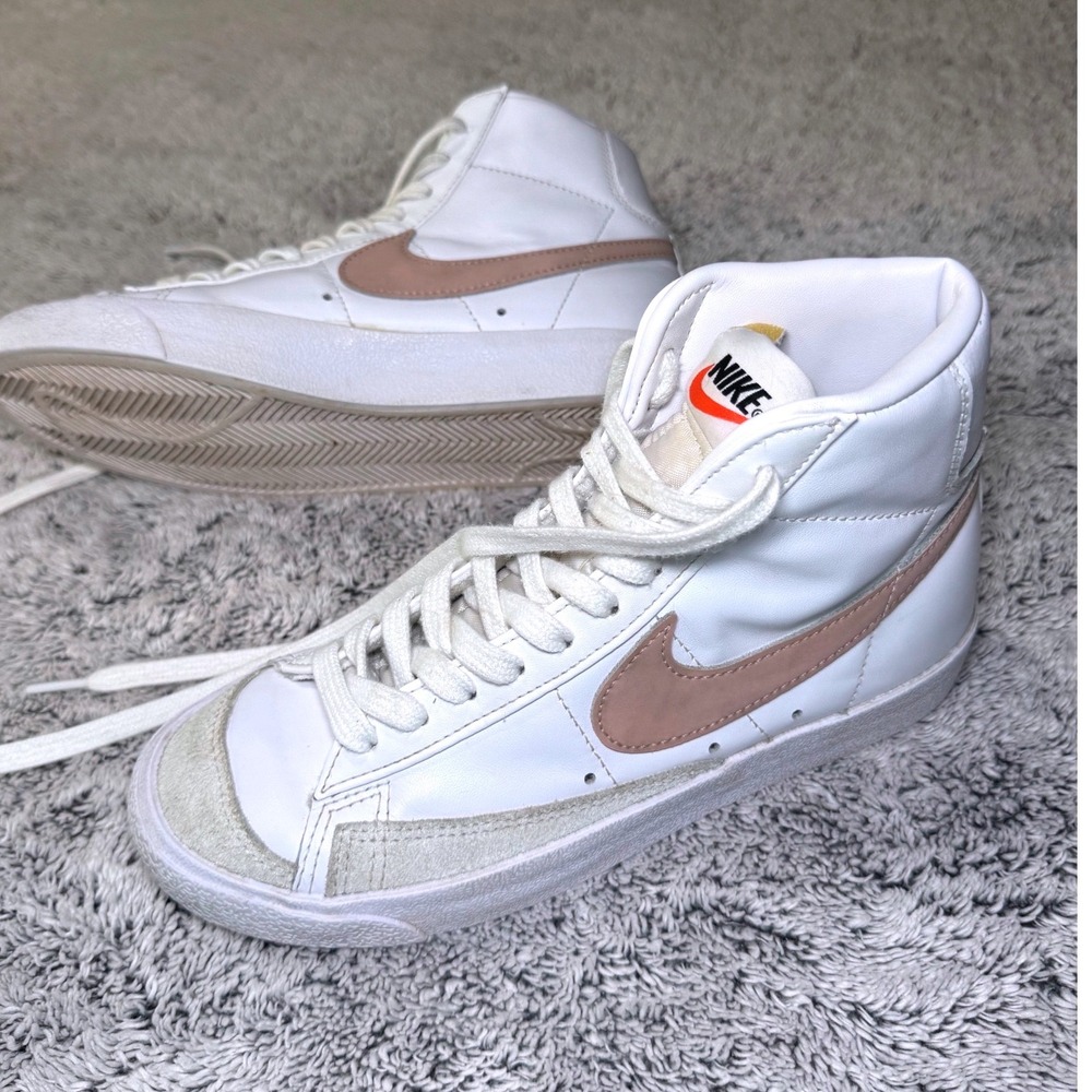 Nike Womens Blazer '77 Vintage Mid White Pink Oxford CZ1055-118 Size 6.5